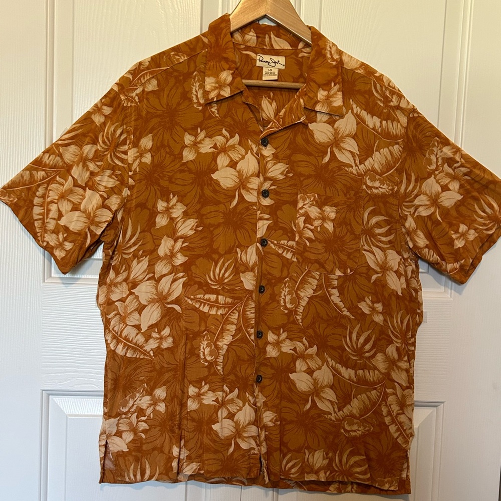Panama Jack Men's #Hawaiian Shirt - Brown and Cream